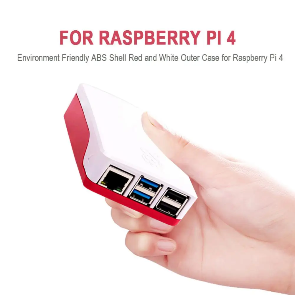 Экологически чистый ABS корпус красный и белый корпус CNC защитный чехол для Raspberry Pi 4/4B