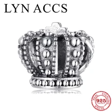 Модные Роскошные DIY Подарочные бусины в виде короны, 925 пробы серебряные бусины для изготовления ювелирных изделий, подходят к оригинальному браслету Pandora