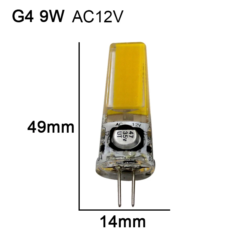 G4COB 9W G4 G9 E14 Светодиодный светильник 3 Вт 5 Вт 6 Вт 7 Вт 9 Вт 12 В лампа 110 В 220 в теплый белый кристалл люстры лампа - Испускаемый цвет: G4COB 9W