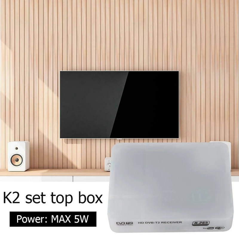 K2 смарт ТВ приставка MPEG4 H.264/H.265 DVB-T2 цифровой эфирный тюнер приемник Поддержка Full-HD 1080P телеприставка