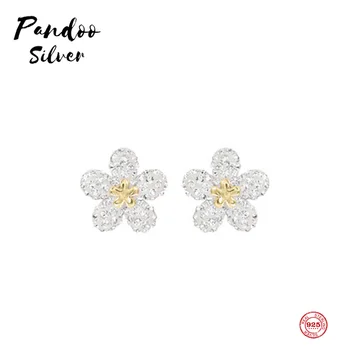 

Fashion Charm Sterling Silver Original 1:1 Copy, Flowers Small Fresh And Lovely Simple Stud Earrings Women Luxury Jewelry Gifts