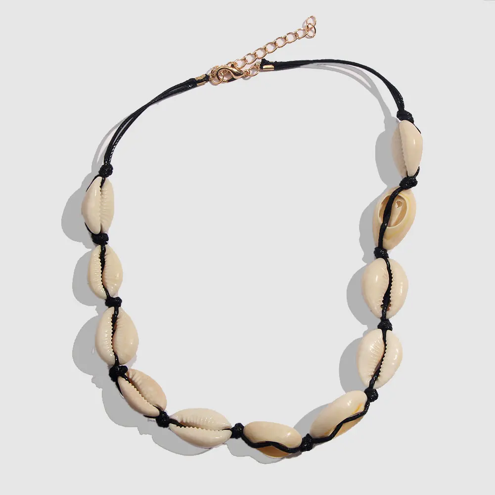 Flatfoosie ZA ожерелье-чокер с воротником в виде ракушки для женщин и девочек, длинное богемное ожерелье с подвеской, вечерние ювелирные изделия для пляжа и моря, Brincos - Окраска металла: 8103