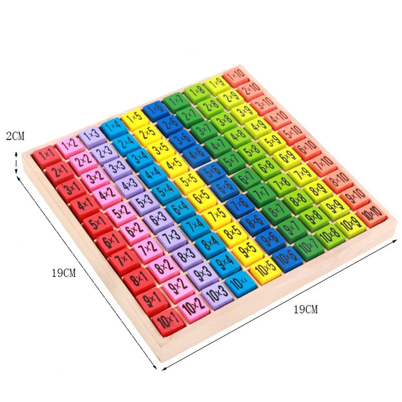 

Wooden Teaching Aid Nine Multiplication Formulas Table Children Early Childhood Educational Multi-functional with Numbers Comput