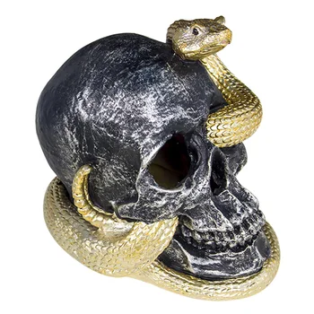 

Ornament Masquerade LED Atmosphere Night Resin Scary Snake Desktop Halloween Decor Haunted House Skull Light Simulation Creepy