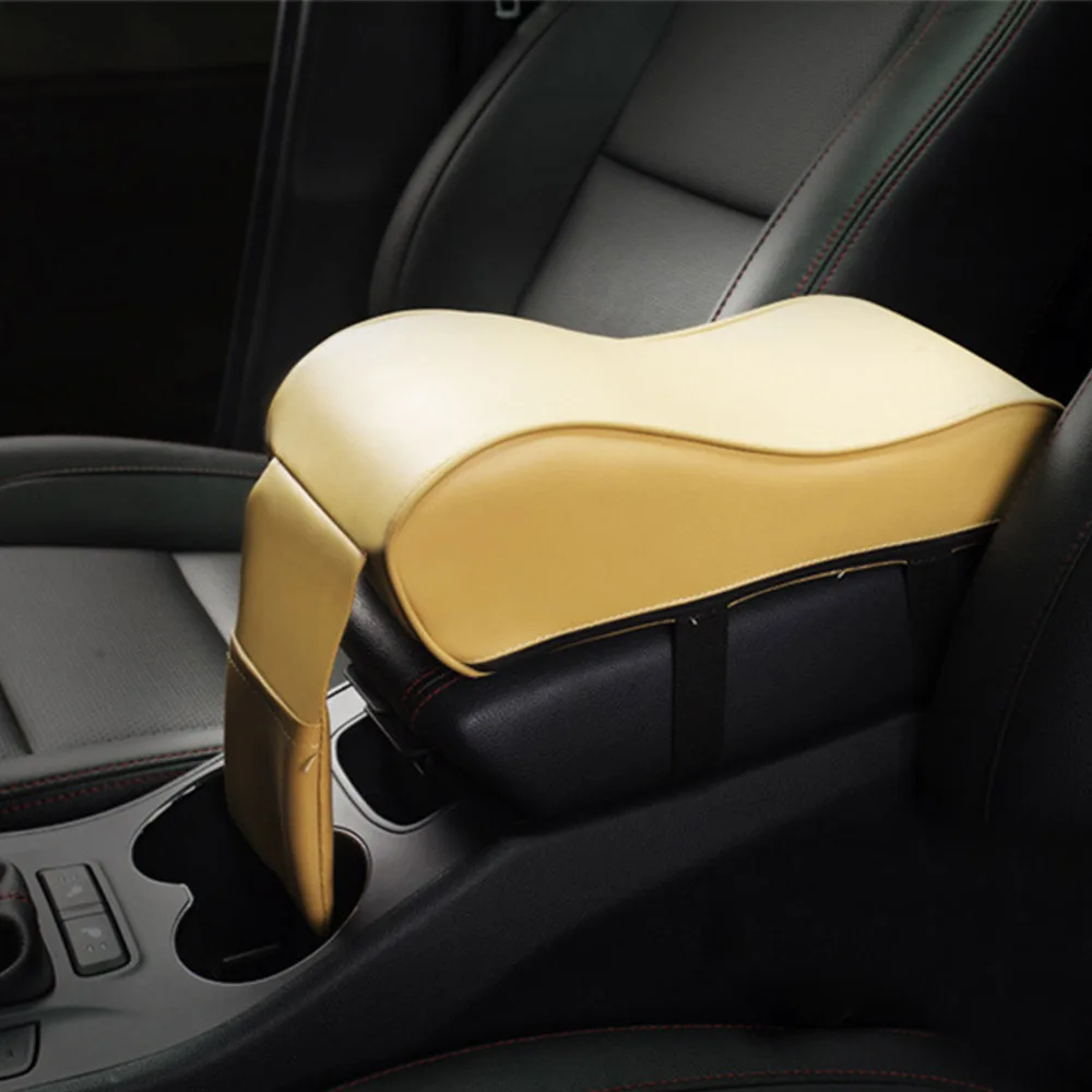 Universal Leather Car Armrest Pad Auto Armrests Car Center <br />Console Arm Rest Seat Box Pad Vehicle Protective Car Styling-in Armrests<br /> from Automobiles 