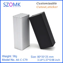 10 шт. 25*35*80 мм Электрический алюминиевый экструзионный распределительный ящик корпус переключателя корпус PCB алюминиевый корпус прибора корпус