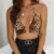 Leopard Printed Sexy Halter Crop Top Women Camis Backless Banding Lace Up Блестки Металлическое кольцо Майка 2020 Party Club Бюстье