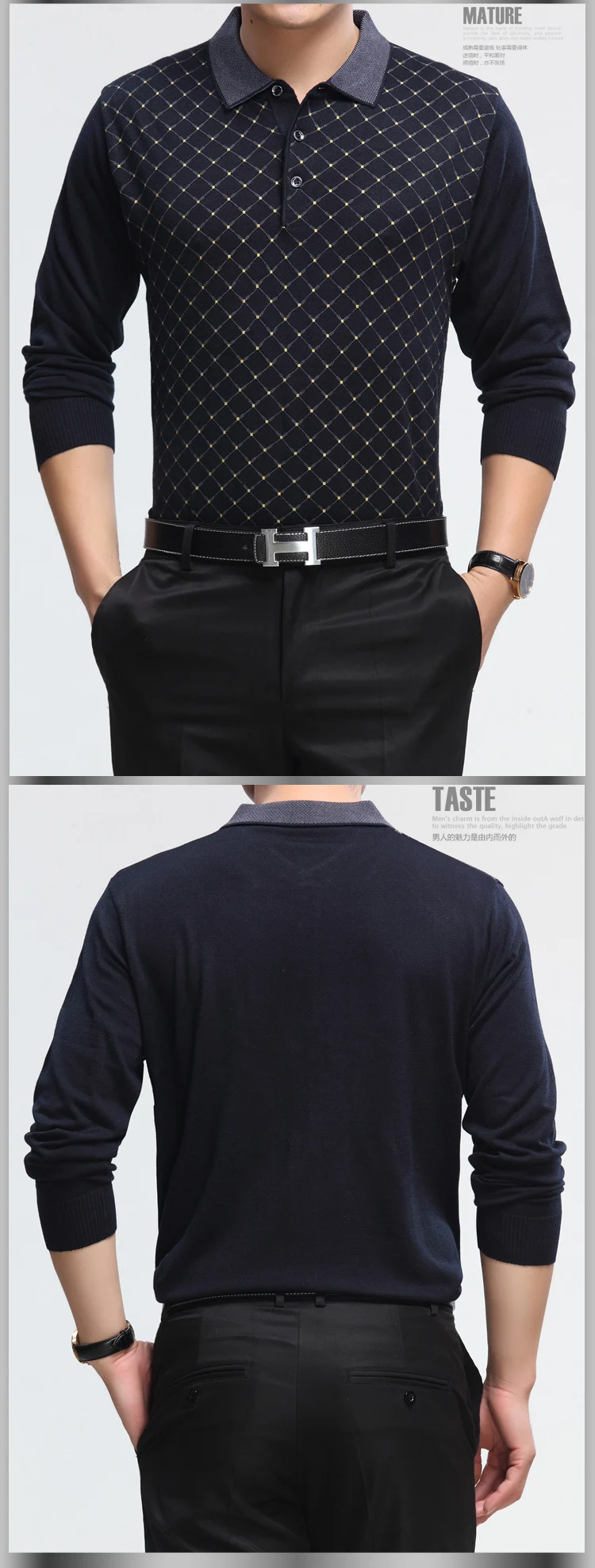 brand casual high quality fitness long sleeve polo shirt men poloshirt jersey mens polos tee shirts dress fashions 81064