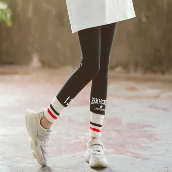 

Girl Leggings Pants for Girls Letter Stripe Sweatpants Sport Trousers 2020 Spring Kids Leggings 8 10 12 Years Clothes Children