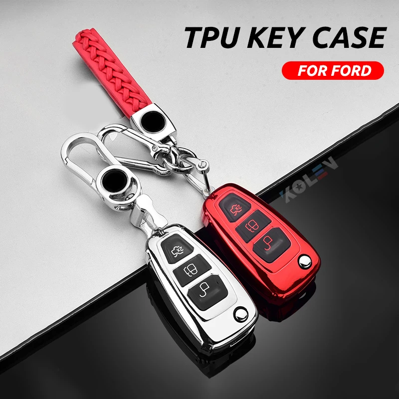 Custodia morbida per chiave a distanza per Auto in TPU per Ford Focus 2 3 MK2 MK3 Fiesta Mondeo Kuga Ecosport Ranger Auto Key Protect Holder Shell - H9f766b8a19c4472c9b7d2b9cec1c848bJ