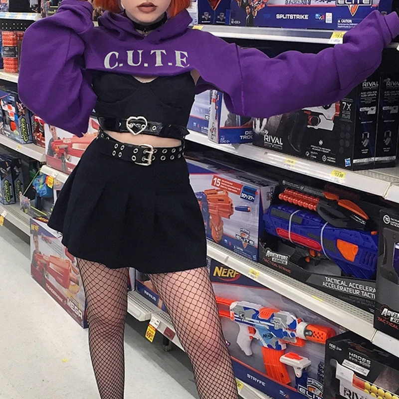 

Irregular Cropped Sports Hoodie Women's Run Running Yoga Gym Dry Active Fit Sexy Short Hooded Sweater Pullover Shirt Top