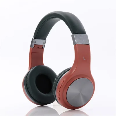 Wireless Bluetooth headphone headset earphone for Phone with microphone headphone Noise Cancelling casque audio Support TF card - Цвет: Dark red