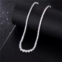 

Cubic Zirconia Necklace Stainless Steel Design Customized Necklace Glamorous Women Wedding/Party Dress Accessories