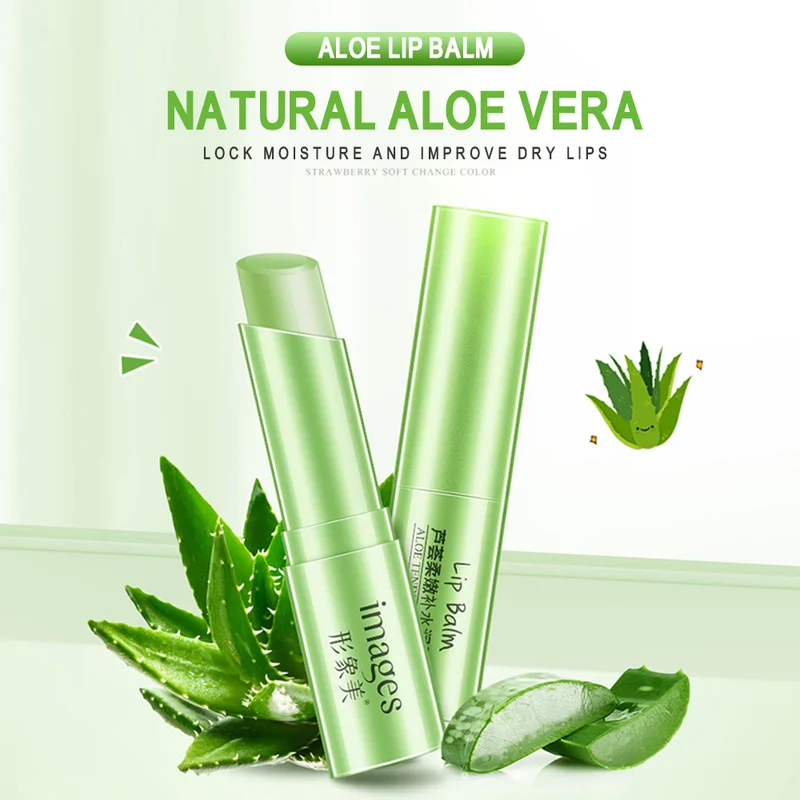 

Aloe Nutritious Lip Gloss Natural Moisturizing Lips Care Lipstick Temperature Color Change Discolor Lip Improve Lip Balm TSLM1