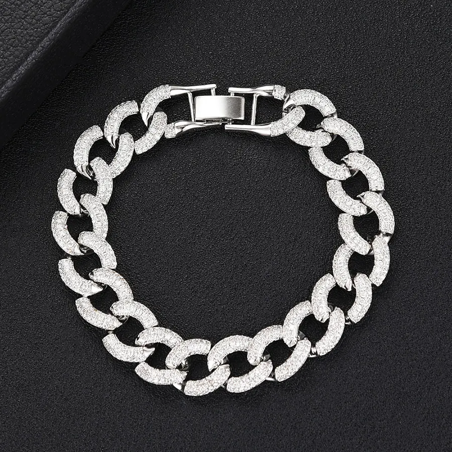 H051B Silver GODKI, роскошный массивный браслет для женщин, Свадебный, полный кубический циркон, Кристалл CZ, Дубай, серебряный браслет, вечерние ювелирные изделия - Окраска металла: H051B Silver