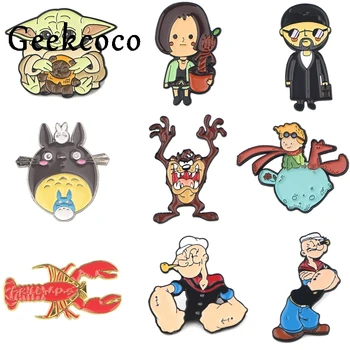 

10pcs/lot Geekcoco Baby Yoda Power Man Metal Enamel Pins Cartoon series Brooch For Backpack Badge Clothes Cosplay Pins J1069