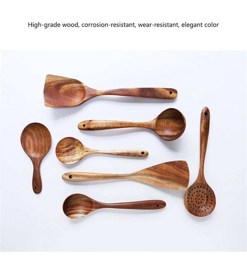 natural wood tableware set