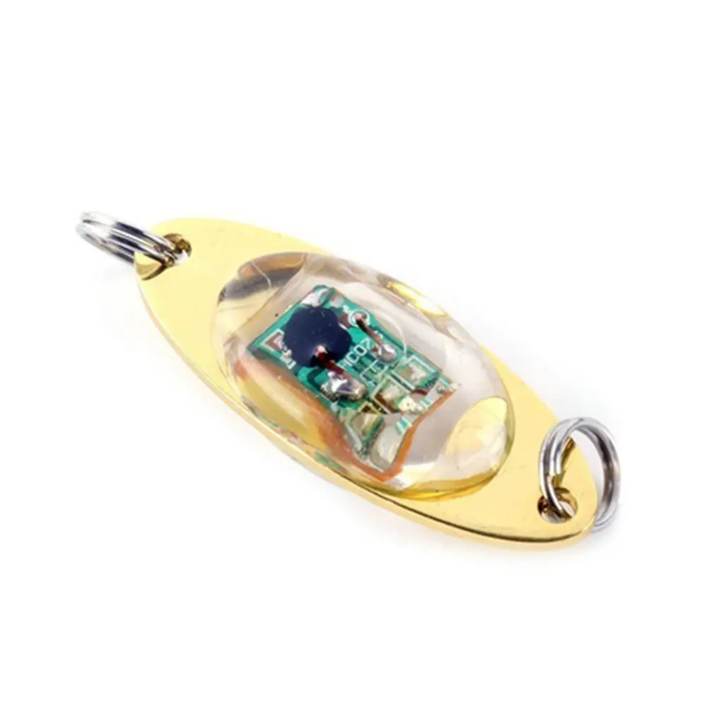 Artificial LED Underwater Eye Shape Fishing Lure Attract Bait Fish Light Tools - Color: red light