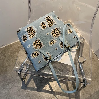 

Simple Denim Bigs Bag 2020 New Trendy Fashion Shoulder Bags Simple and Practical Large Capacity Underarm Tote Bags Shoulder Bags