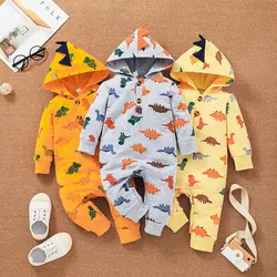 Combinaisons d'automne et de printemps pour bébés garçons et filles, vêtements de bébés dinosaures 
