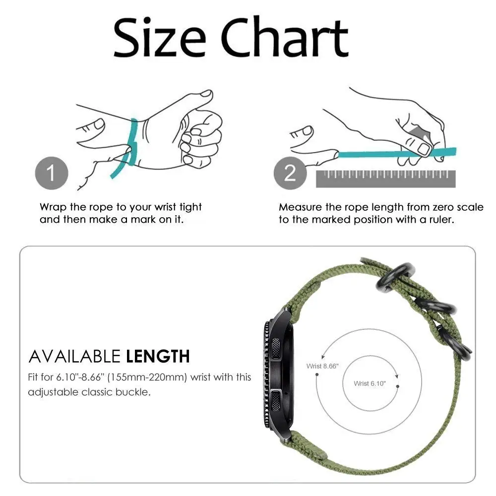 amazfit bip ремешок gear s3 galaxy watch 46 мм для gear S3 Frontier galaxy watch Active Amazfit Bip huawei watch Gt Nato ремешок