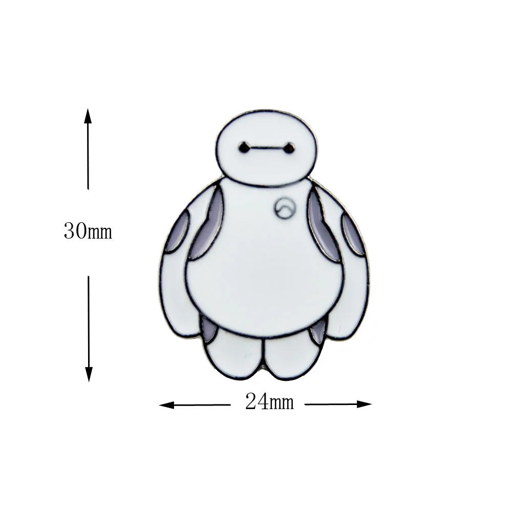 

100pcs Wholesale Cartoon Movie Hero Baymax Badge Enamel Pin Backpack Anime Clothes Cartoon Pin
