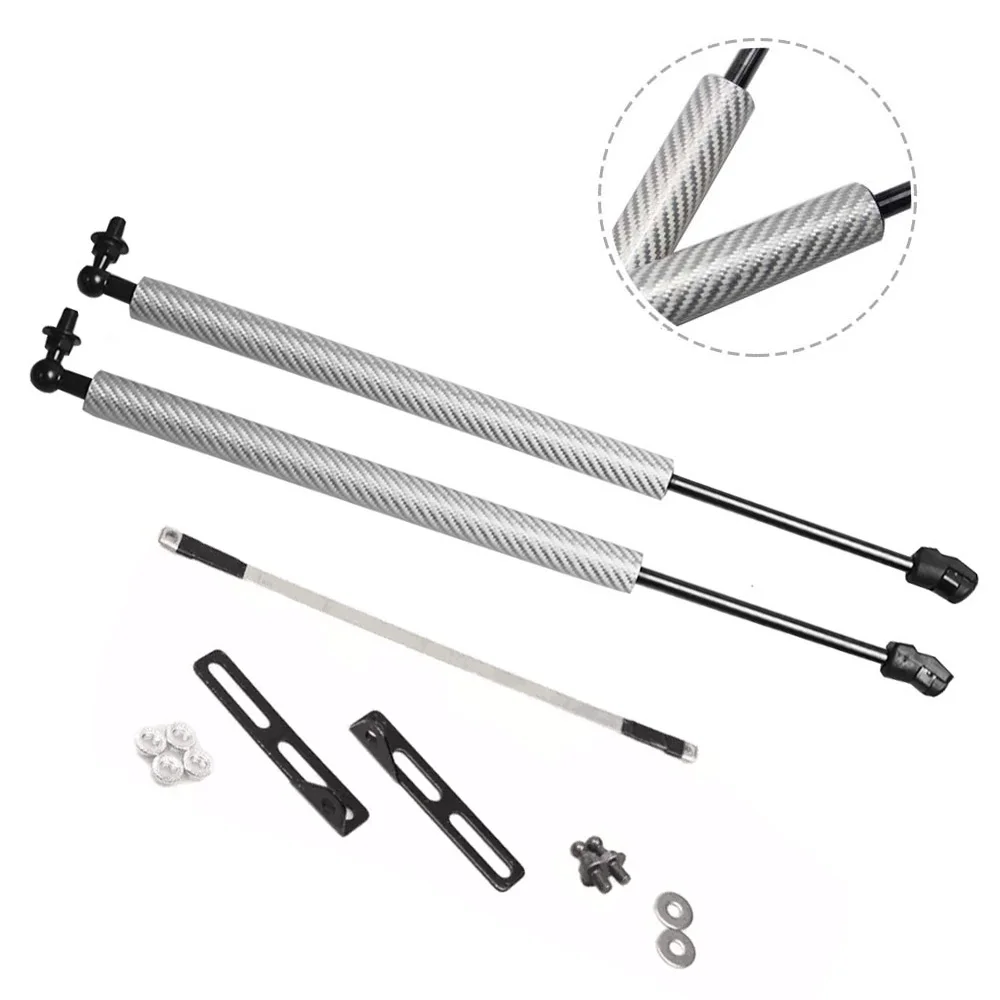 silver carbon fiber Для Toyota Vios Soluna Vios XP40 2002-2007 шрифт капота изменение газовые стойки подъем поддержка Амортизатор аксессуары для амортизаторов амортизатор - Цвет: silver carbon fiber