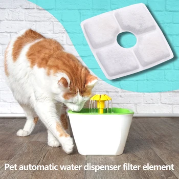 

Square Filter Pad Drinking Fountain Filter Activated Carbon Automatic Pet Mat for Household Animal Cats Ornaments