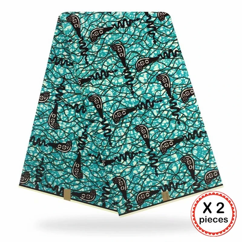 Африканская ткань с восковым принтом, хлопковая ткань для шитья, Анкара, африканская ткань, 12 ярдов, Нигерия, Гана, свадебная одежда, платье 91724