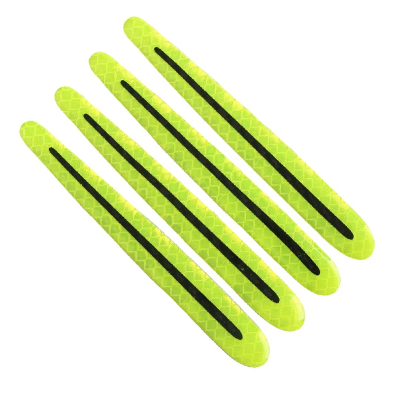 

4pcs Door reflective sticker Auto ABS Handle bar Warning Decal Protector Reflector