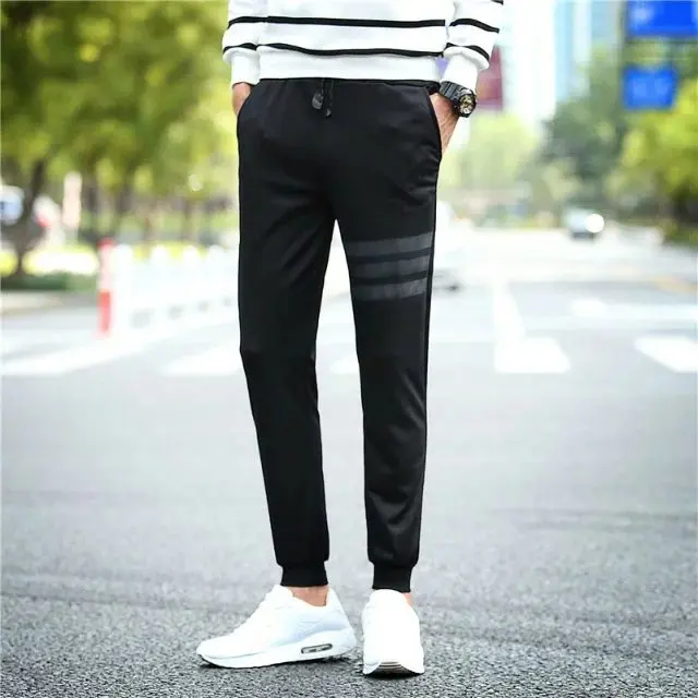 

Men Harem Pants Slim Fit Skinny Pants Casual Athletic Pants Sweatpants Teenager 9 Spring Closing Foot Ankle Banded Pants
