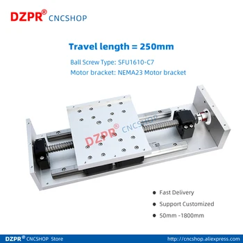 

250mm Linear Stages Module Linear Module with linear rail + Nema23 motor bracket for CNC Part Linear Stages Module
