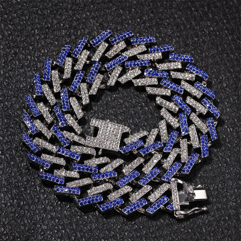 Fashion Iced Prong Cuban Link Chains 