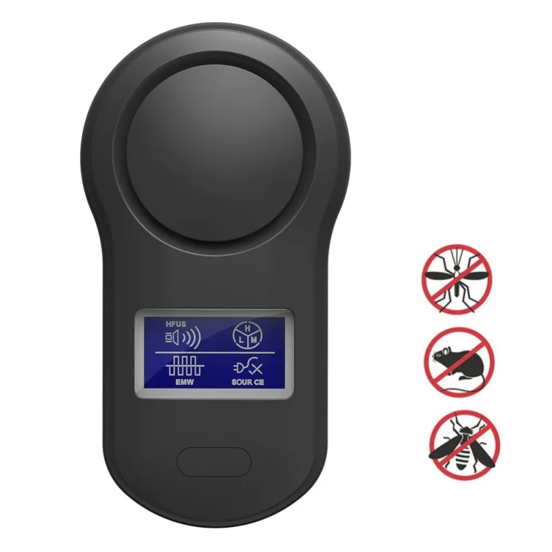 

Ultrasonic Pest Repeller With LCD Screen Intelligent Frequency Conversion Electronic Indoor Plug In Insect Repellent For Mice
