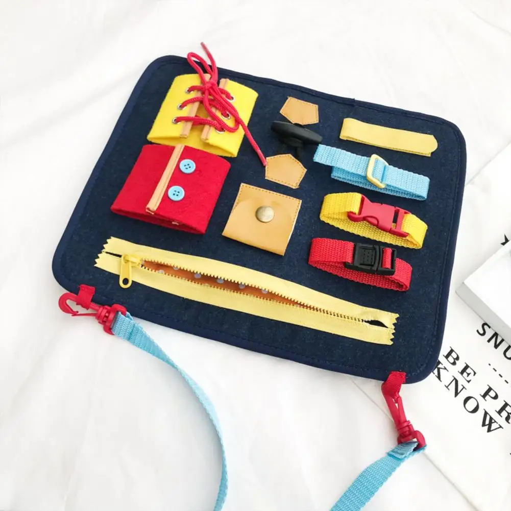  Baby Early Education Toys Basic Life Skills Dress Teaching Board Zip Button Lace Up Montessori Baby - 4000296328121