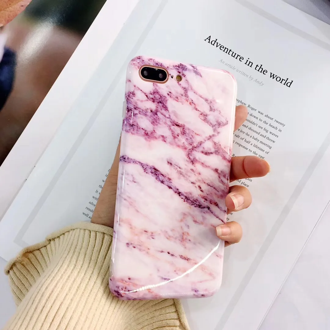 Роскошный Мраморный чехол для iPhone XS Max XR X силиконовый чехол ТПУ глазурь задняя чехол для iPhone 7 8 6 6s Plus для телефона