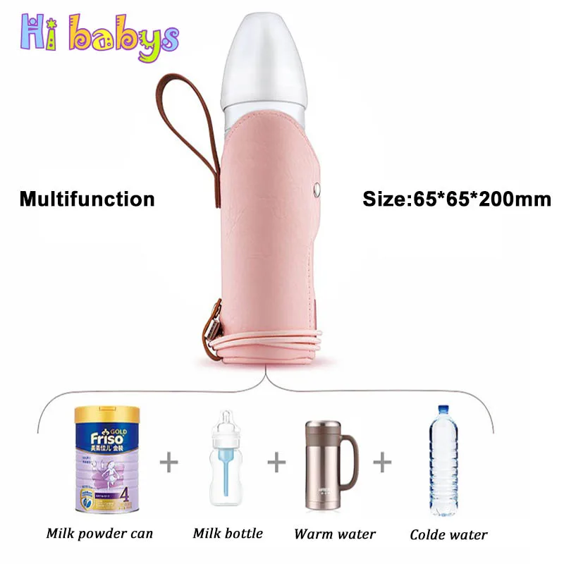 Дорожная бутылочка для кормления USB, подогреватель бутылочек для молока, контейнер для сухого молока, без бисфенола, термоизоляционная сумка для новорожденных, Детская безопасность