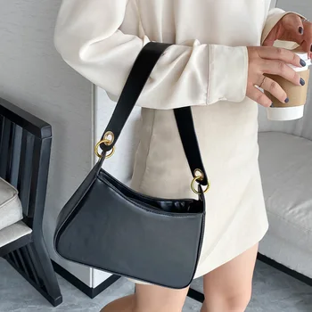

Retro Women Bag Leather Shoulder Bag Armpit Purse Summer Candy Color Small Purse And Handbag Woman Hobo Purse Female Bolsos