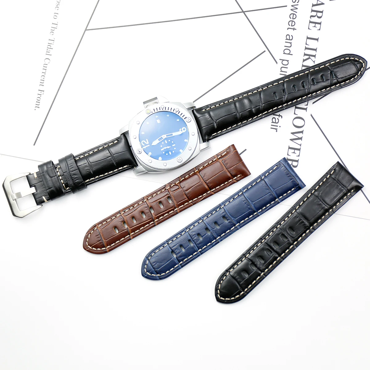 20 мм 22 мм 24 мм 26 мм кожаный ремешок для часов подходит для panerai ремешок для мужчин аксессуары для часов