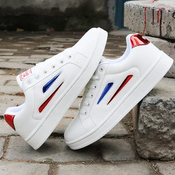 

Spring and autumn breathable shoes men's Korean version of the belt casual shoes flat white round head white shoes men's shoes