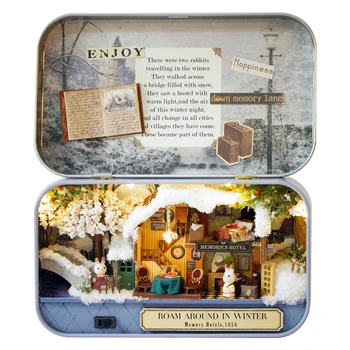 

Furnitures Theme Nostalgic Doll House Miniature DIY Countryside Theatre Scene Box Assembling Toy