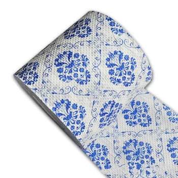 

30m/Pack Blue And White Printed Paper Toilet Tissues Roll for Christmas Party Wholesale