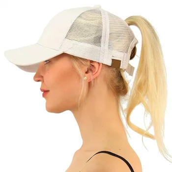 

Summer Europe and The United States Foreign Trade Mesh Casual Hats Tied Horse Tongue Duck Hat Female Canvas Baseball Cap