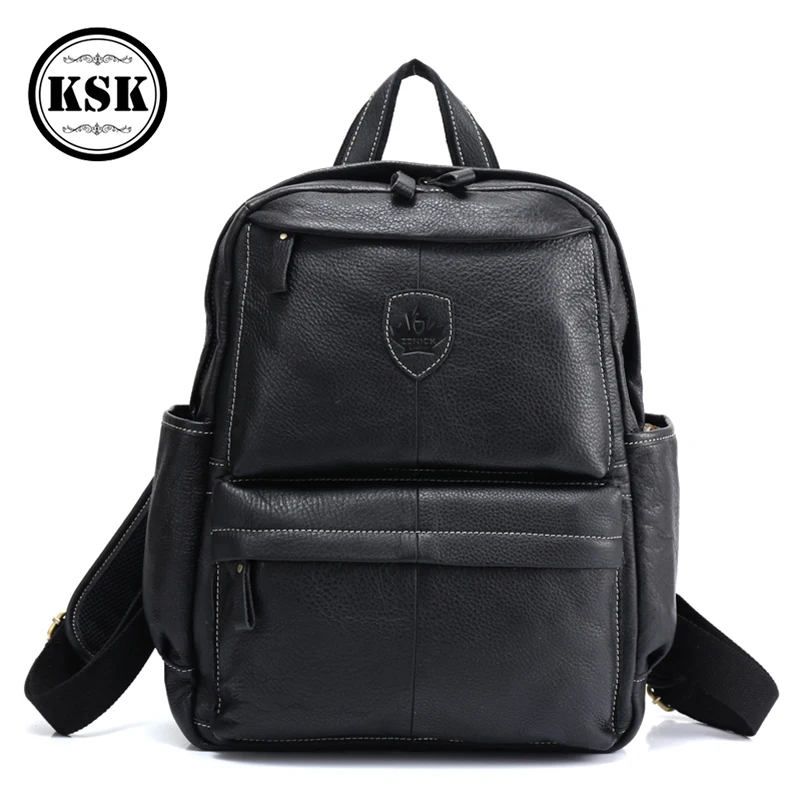 business leather backpack mens