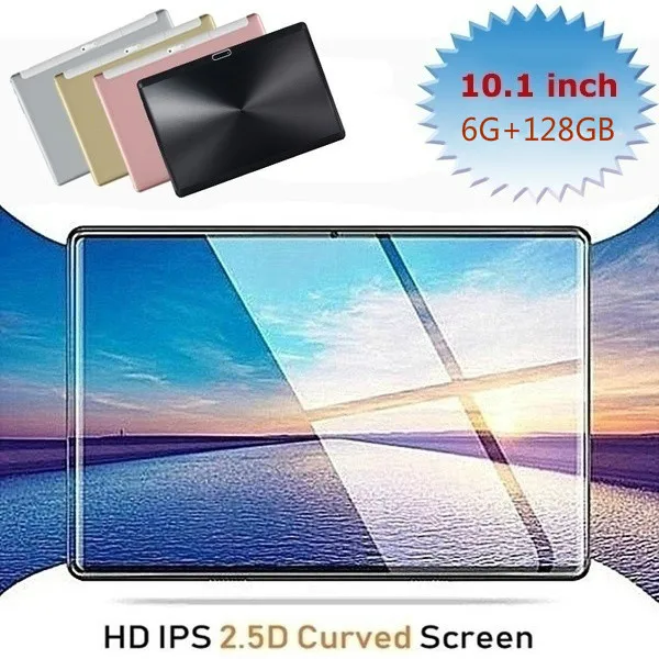 Планшетный ПК, новинка, 10,1 дюймов, четыре ядра, 6G+ 128G, для Android 8,1, WiFi, планшетный ПК, две sim-карты, две камеры, Bluetooth, 4G, WiFi, телефон для звонков
