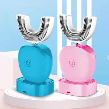 

360 Degrees Automatic Electronic Toothbrush USB Rechargeable Sonic Electric Teeth Brush Blue Light Whitening Waterproof 4 Modes