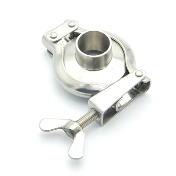 

304SS Sanitary Pipe Fitting Set 25mm Pipe OD Sanitary Weld Ferrule + 1.5" Tri Clamp + Silicon Gasket + End Cap For Home Brew