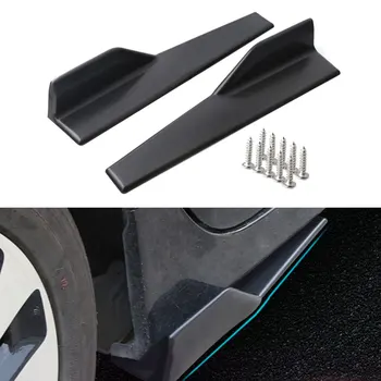 

45cm 2pcs Universal Car Body Side Skirt Rocker Splitters Strakes Extension Splitters Moulding Trim Car Accessories