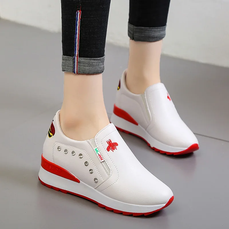 

Shoe Women's 2018 New Style Spring Korean-style Versatile Loafers WOMEN'S Shoes Thick Bottomed in Elevator Shoes Slip-on Shoes