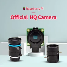 Raspberry pi hq câmera 12.3 megapixel sensor de alta resolução sony imx477 e lente de 6mm/16mm lente telefoto para 4b/3b +
